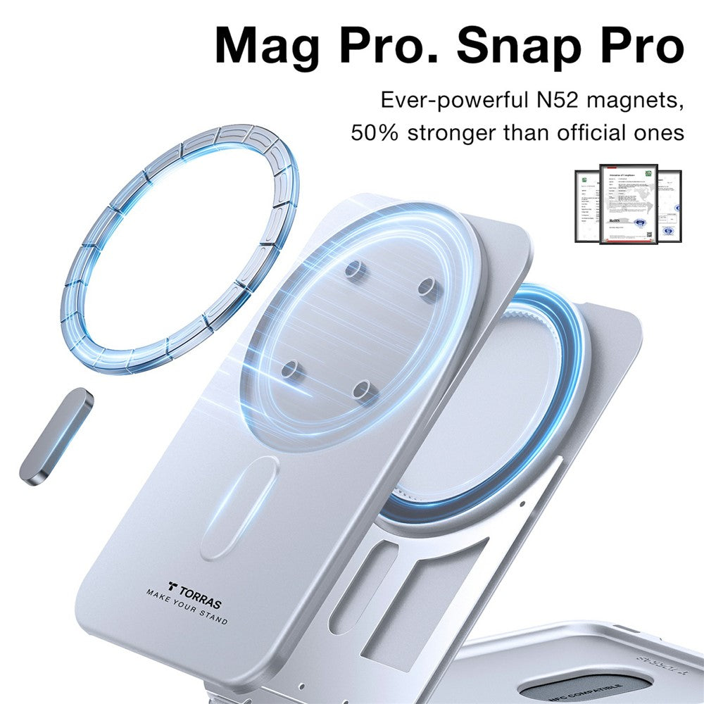 Portofel MagSafe, Torras, Minimalist Slim, Gri