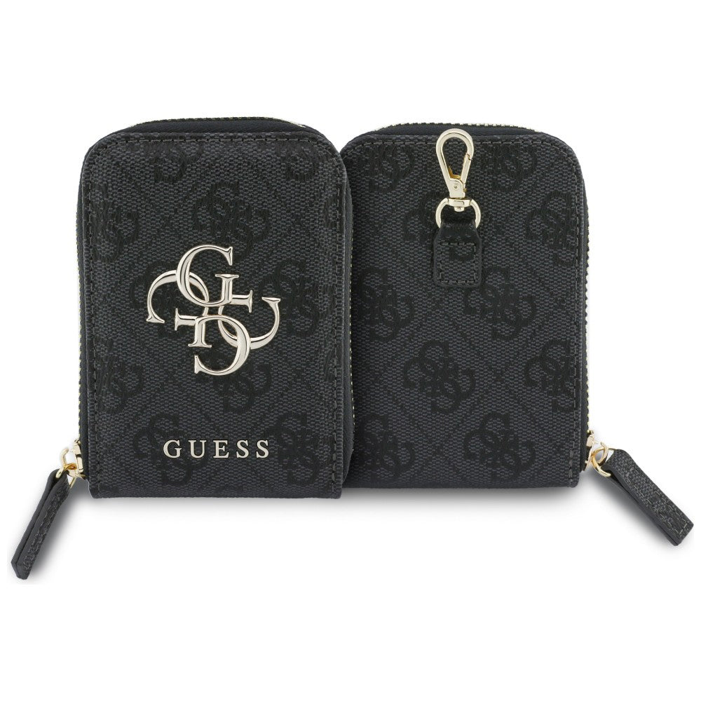 Portofel si Snur Telefon Guess 4G Metal Logo, Negru