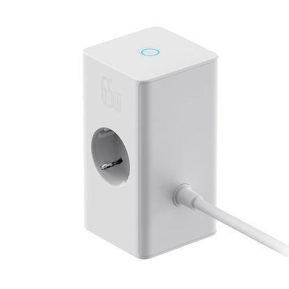 Prelungitor Baseus PowerCombo, 1 x Schuko, Alb PSLR000602