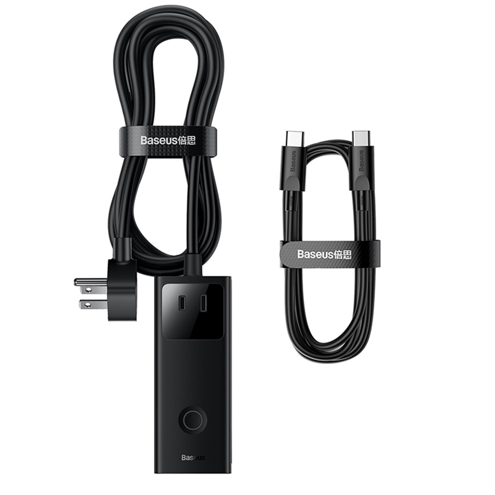 Prelungitor Baseus PowerCombo US, 3 x Priza, Negru PSLA020101