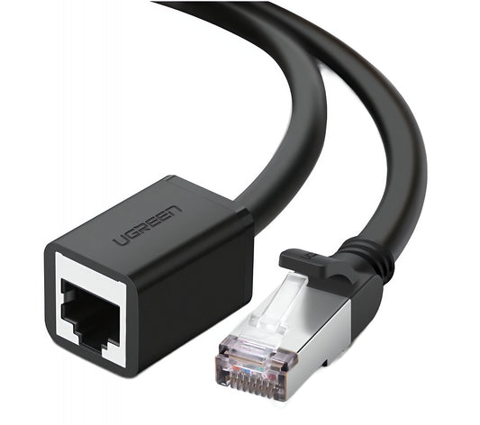 Prelungitor Cablu Retea UGREEN NW112, RJ45 - RJ45, 2m, Negru