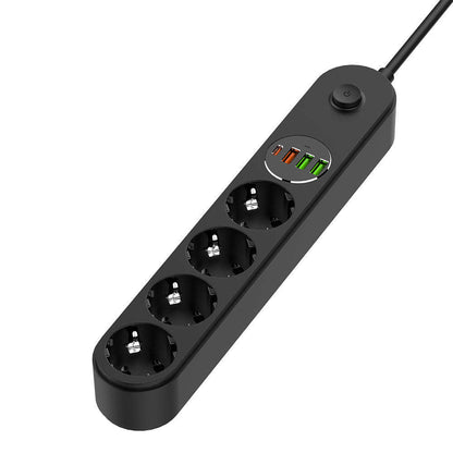 Prelungitor ColorWay, 4 x Schuko, Negru