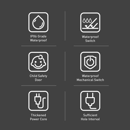 Prelungitor ColorWay, 6 x Schuko, Alb