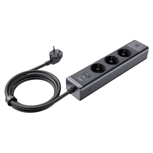 Prelungitor McDodo CH-0620, 3 x Schuko - 1 x USB-A - 2 x USB-C, Negru