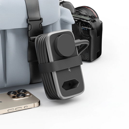 Prelungitor Orico APP, 2 x Schuko - 2 x USB-A - 1 x USB-C, Negru Gri
