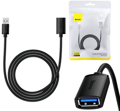 Prelungitor USB 3.0 Baseus AirJoy Series, 1.5m, Negru B00631103111-02
