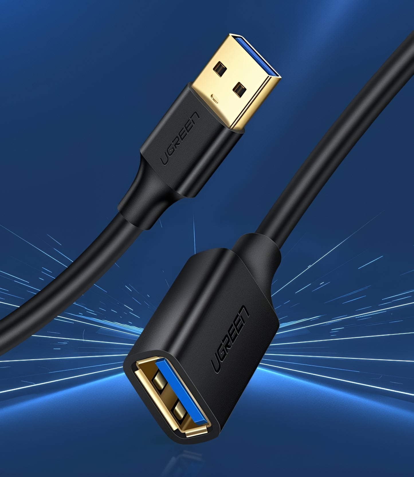 Prelungitor USB 3.0 UGREEN US129, 2m, Negru