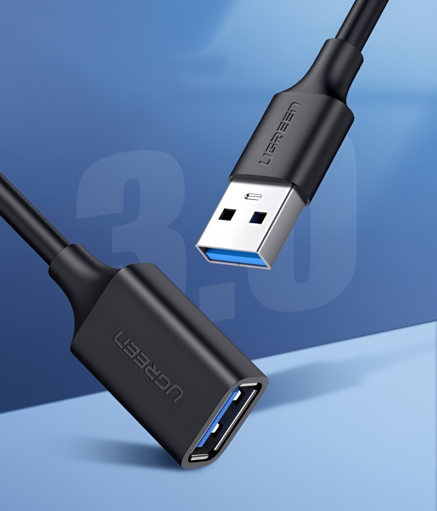 Prelungitor USB 3.0 UGREEN US129, 2m, Negru