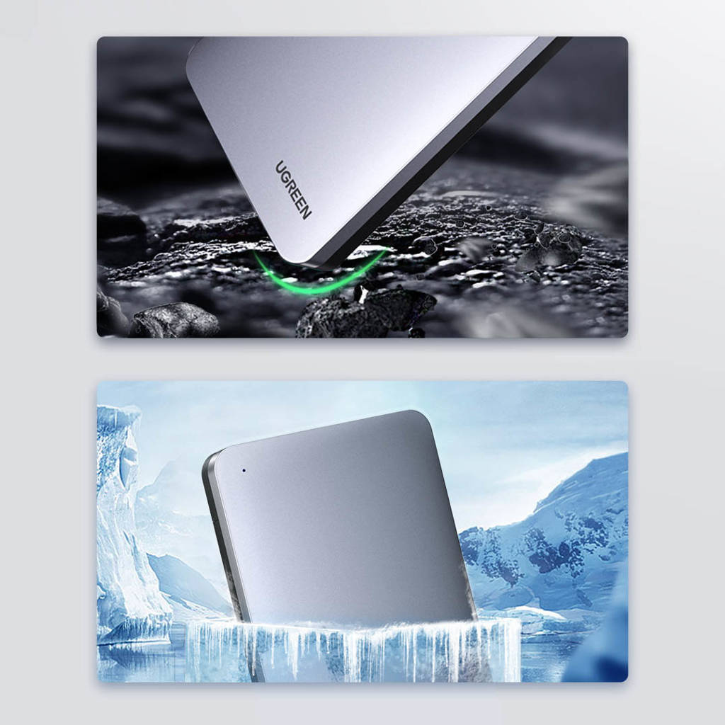 Rack UGREEN CM300 pentru HDD / SSD SATA 2.5inch, USB 3.1, Gri