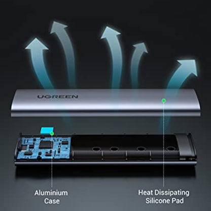 Rack UGREEN CM400 (10902) pentru SSD M.2 NVMe, Gri