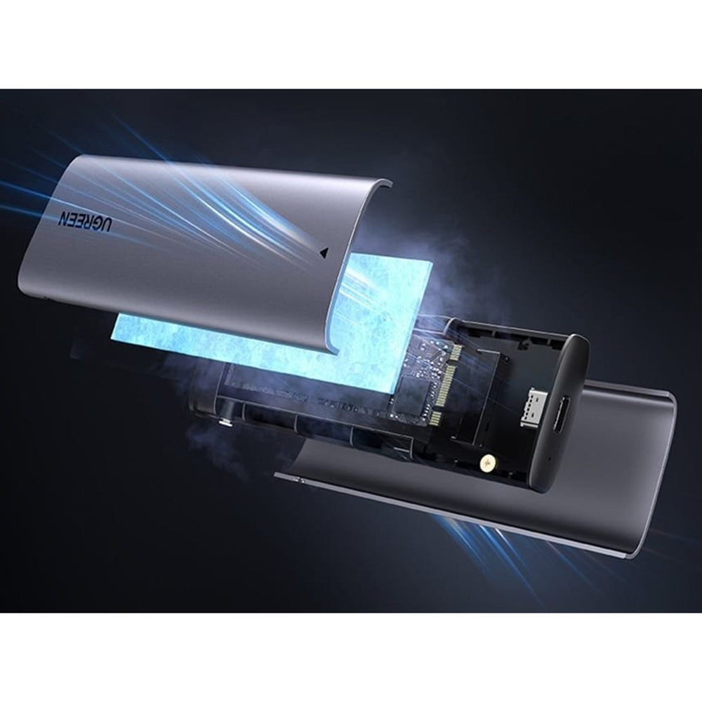 Rack UGREEN CM767 (15813) pentru SSD M.2 NVMe / NGFF, Gri