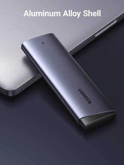 Rack UGREEN CM767 pentru SSD SATA M.2 NVMe, Gri