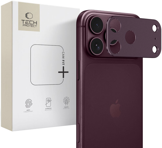 Rama protectie Camera Spate Tech-Protect Camalloy Fit+ pentru Apple iPhone 18 Pro Max, Aluminiu, Visinie