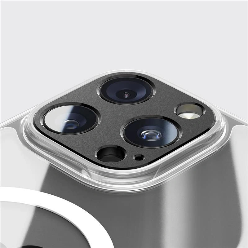Rama protectie Camera Spate Tech-Protect Camalloy Fit+ pentru Apple iPhone 17 Pro, Aluminiu, Portocalie