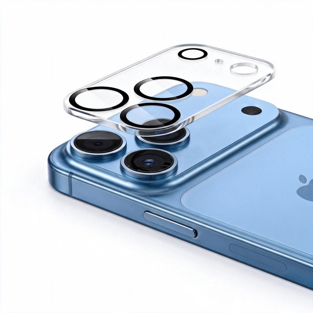 Rama protectie Camera Spate Tech-Protect Cam Fit+ pentru Apple iPhone 18 Pro, Sticla Securizata, Transparenta