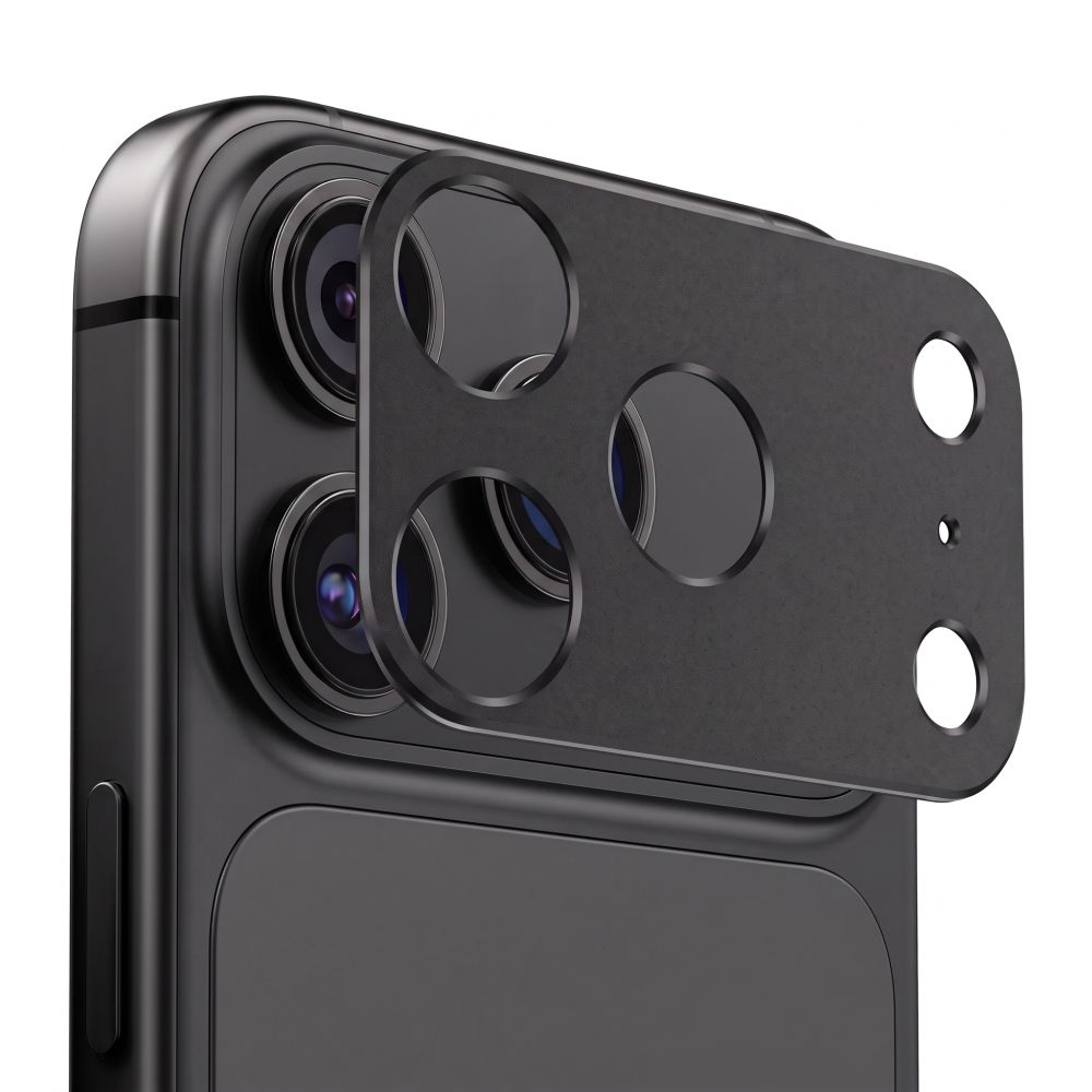 Rama protectie Camera Spate Tech-Protect Camalloy Fit+ pentru Apple iPhone 18 Pro, Aluminiu, Neagra