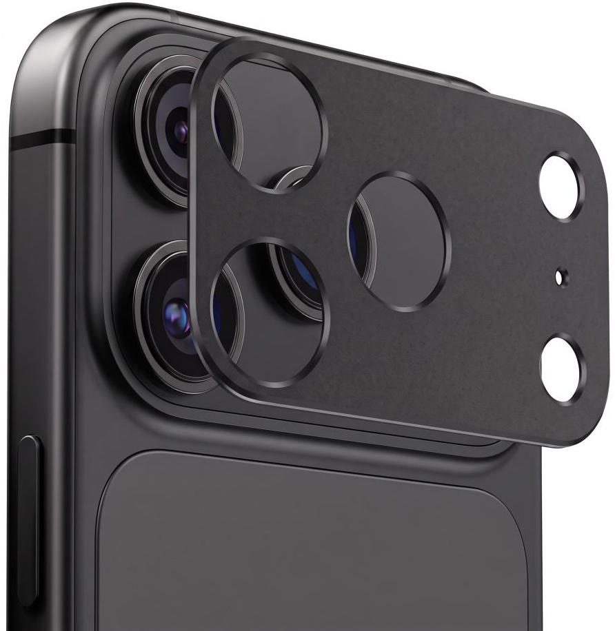 Rama protectie Camera Spate Tech-Protect Camalloy Fit+ pentru Apple iPhone 18 Pro Max, Aluminiu, Neagra