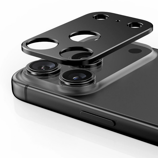Rama protectie Camera Spate Tech-Protect Camalloy Fit+ pentru Apple iPhone 17 Pro, Aluminiu, Portocalie