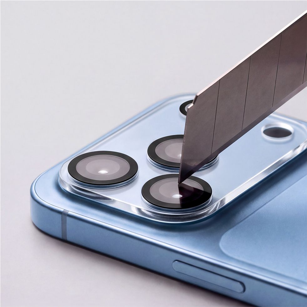 Rama protectie Camera Spate Tech-Protect Cam Fit+ pentru Apple iPhone 18 Pro, Sticla Securizata, Transparenta