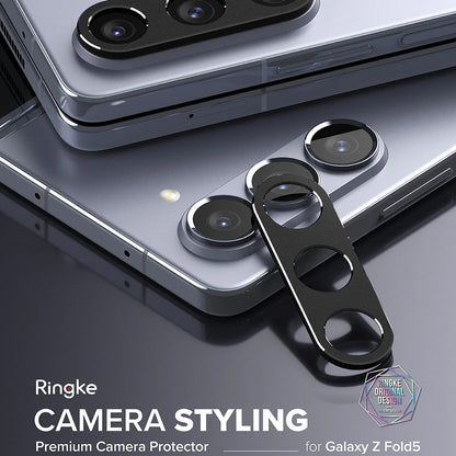 Rama protectie Camera Spate Ringke Styling pentru Samsung Galaxy Z Fold5 F946, Aluminiu, Neagra