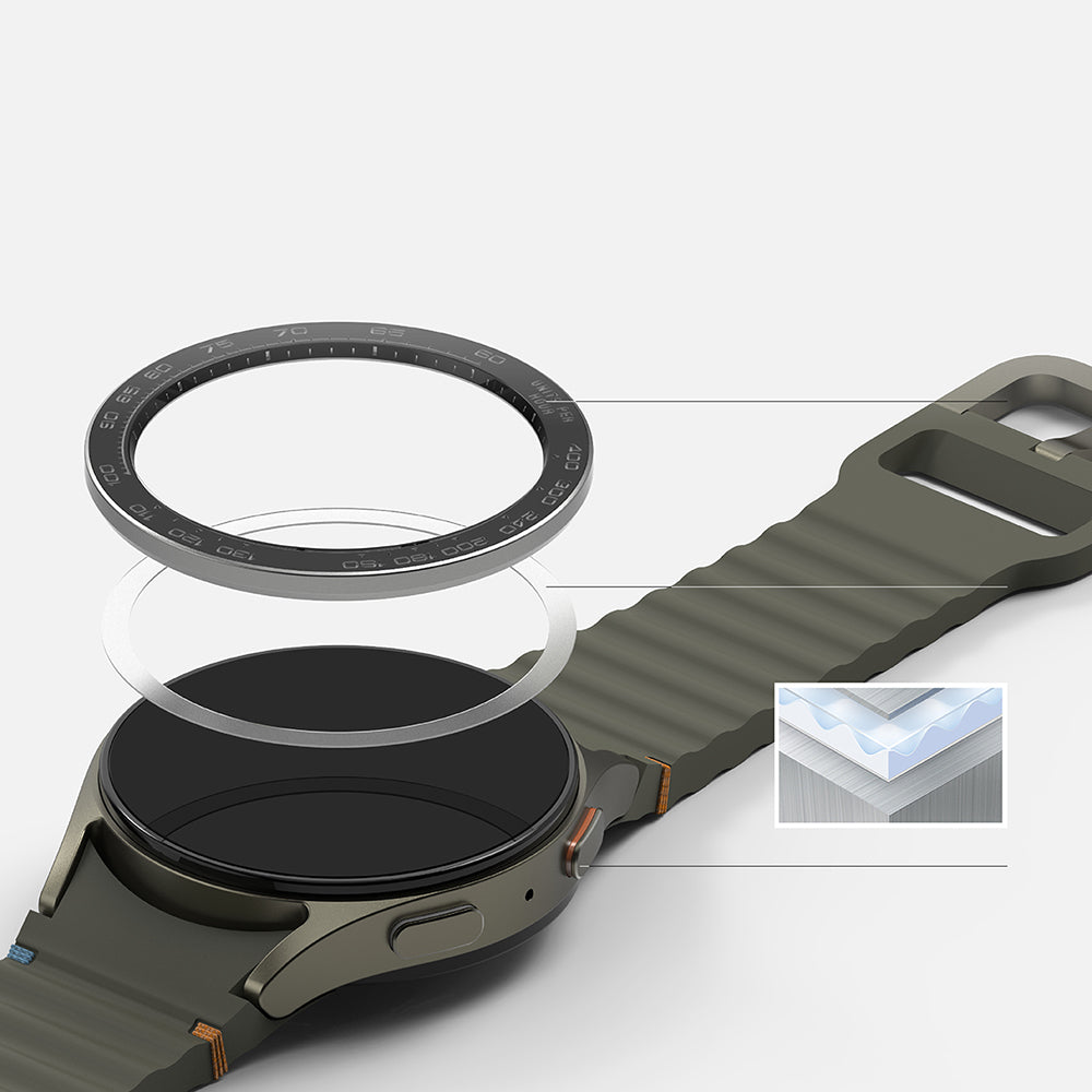 Rama Protectie Ringke Premium Styling pentru Samsung Galaxy Watch7 40mm, Model 1, Neagra