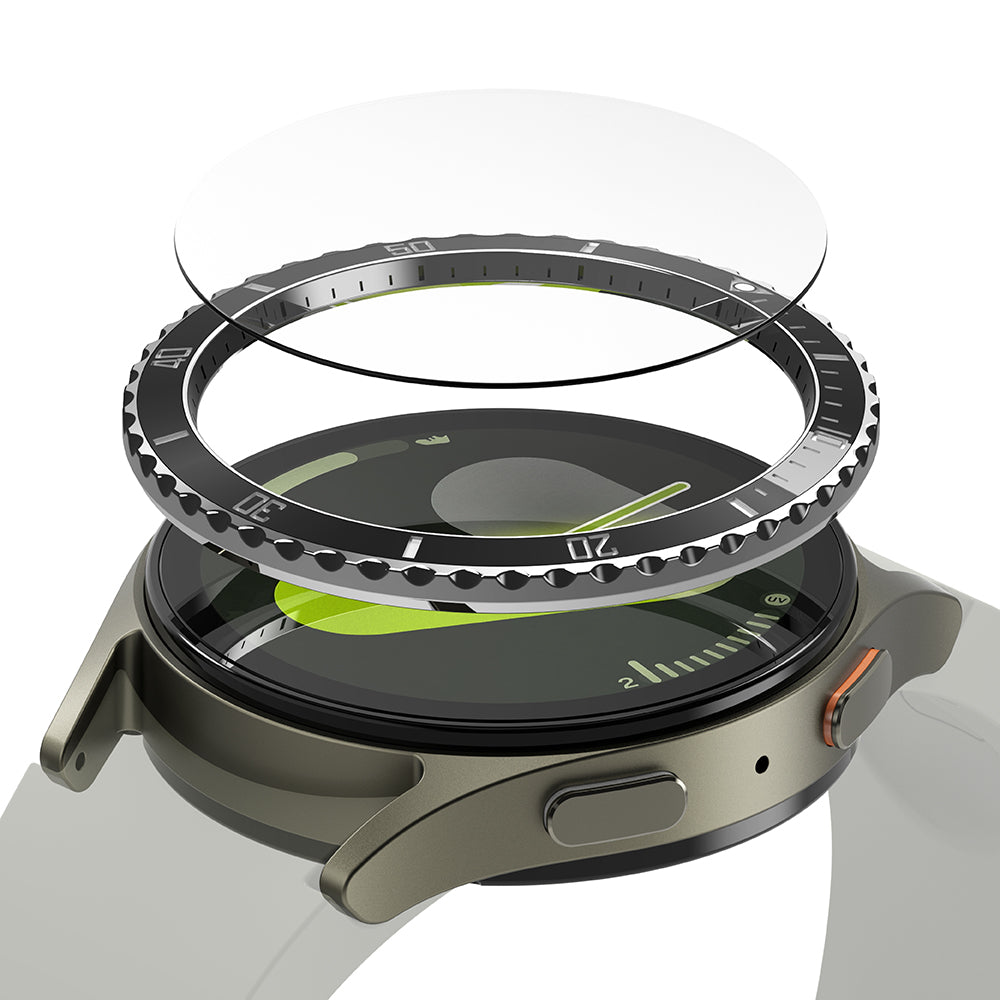 Rama Protectie Ringke Premium Styling pentru Samsung Galaxy Watch7 40mm, Model 4, Neagra