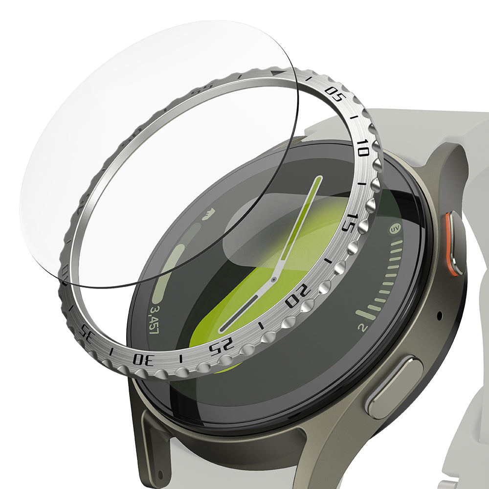 Rama Protectie Ringke Styling pentru Samsung Galaxy Watch7 44mm, Model 5, Argintie
