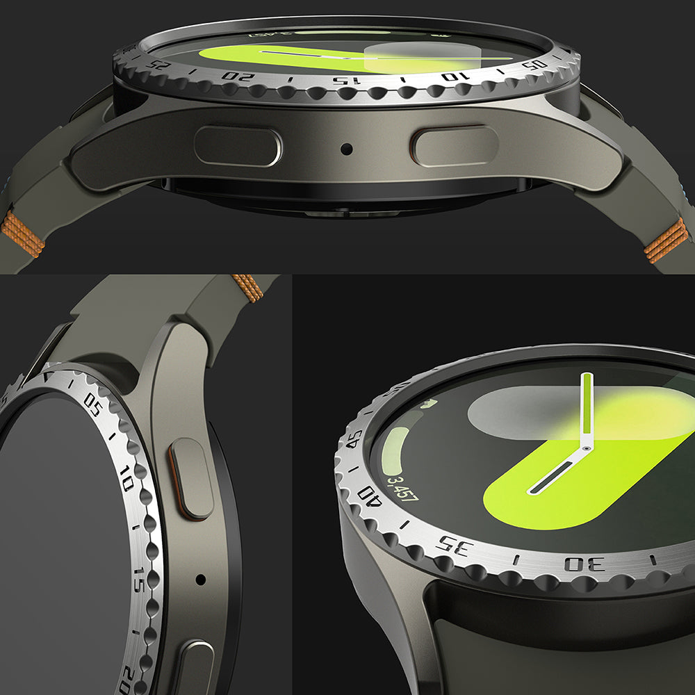 Rama Protectie Ringke Styling pentru Samsung Galaxy Watch7 44mm, Model 5, Argintie