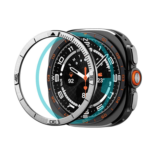Rama Protectie Spigen Tune Pilot pentru Samsung Galaxy Watch Ultra2, Argintie ACS11616