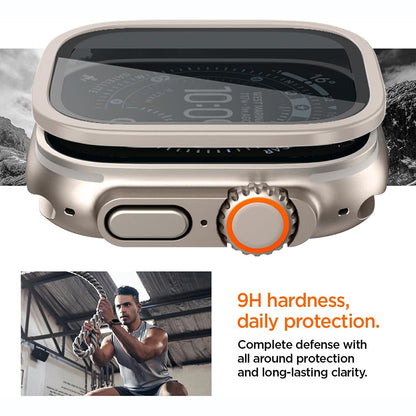 Rama Protectie Spigen Tune with Glass pentru Apple Watch Ultra Series, Argintie ACS11595