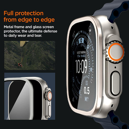 Rama Protectie Spigen Tune with Glass pentru Apple Watch Ultra Series, Argintie ACS11595