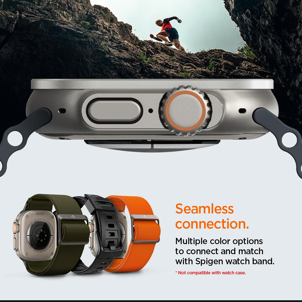 Rama Protectie Spigen Tune with Glass pentru Apple Watch Ultra Series, Argintie ACS11595