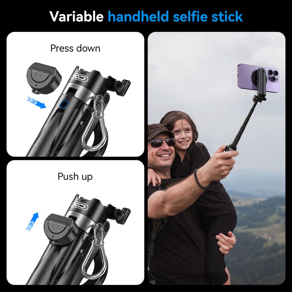 Selfie Stick Bluetooth XO Design SS22, Universal, Negru