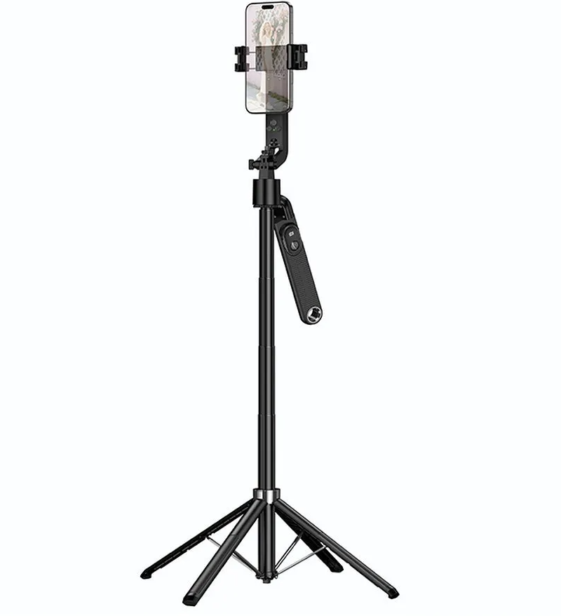 Selfie Stick Bluetooth HOCO K32 Face Tracking, 4.5inch - 7inch, Negru