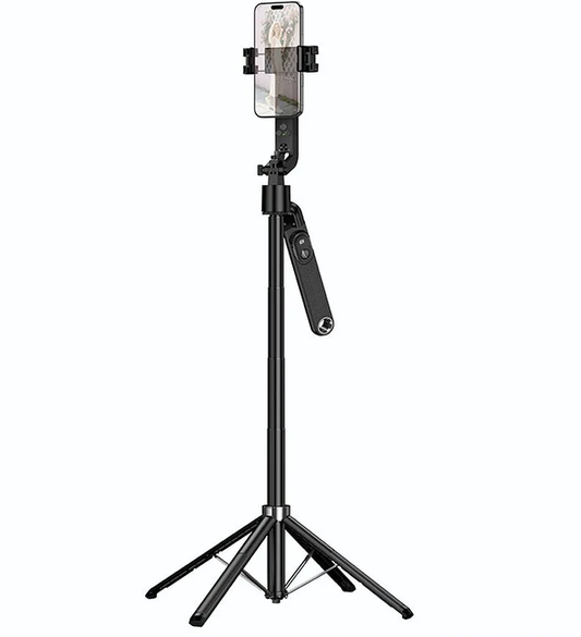 Selfie Stick Bluetooth HOCO K32 Face Tracking, 4.5inch - 7inch, Negru