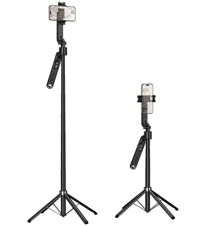 Selfie Stick Bluetooth HOCO K32 Face Tracking, 4.5inch - 7inch, Negru