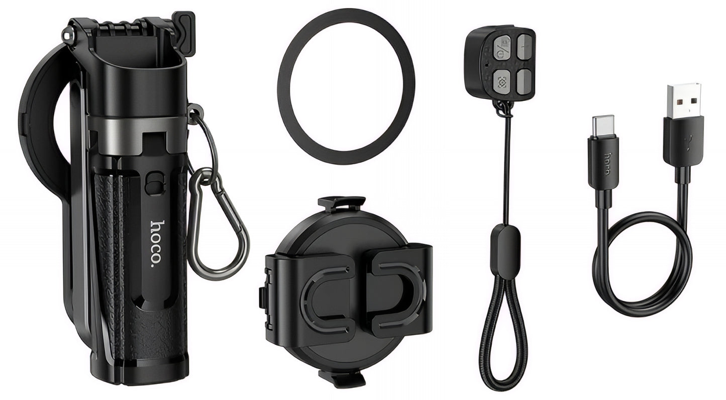 Selfie Stick Bluetooth HOCO K27 Pro, Universal, Negru