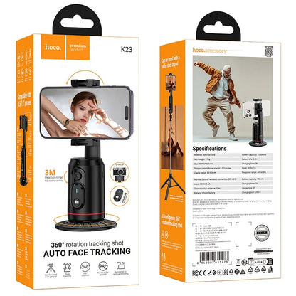 Suport HOCO K23 Face Tracking 360, Universal, Negru