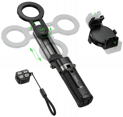 Selfie Stick Bluetooth HOCO K27 Pro, Universal, Negru