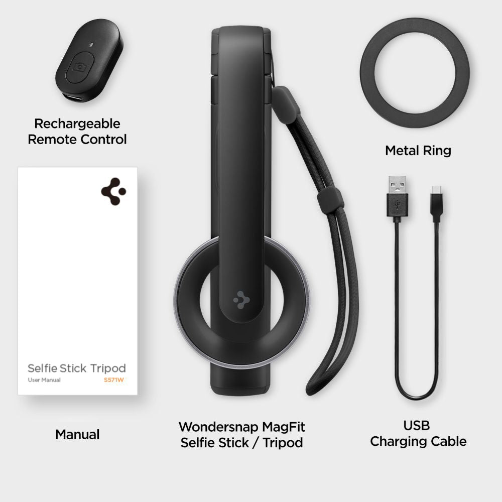 Selfie Stick Bluetooth Spigen S571W, Universal, Negru