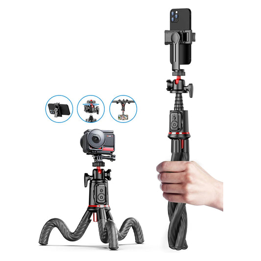 Selfie Stick Bluetooth Techsuit C03, Universal, Negru