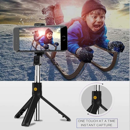 Selfie Stick Bluetooth Techsuit K07, Universal, Negru