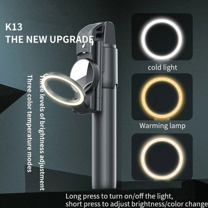 Selfie Stick Bluetooth Techsuit K13, Universal, Negru