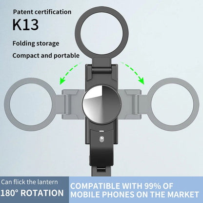 Selfie Stick Bluetooth Techsuit K13, Universal, Negru