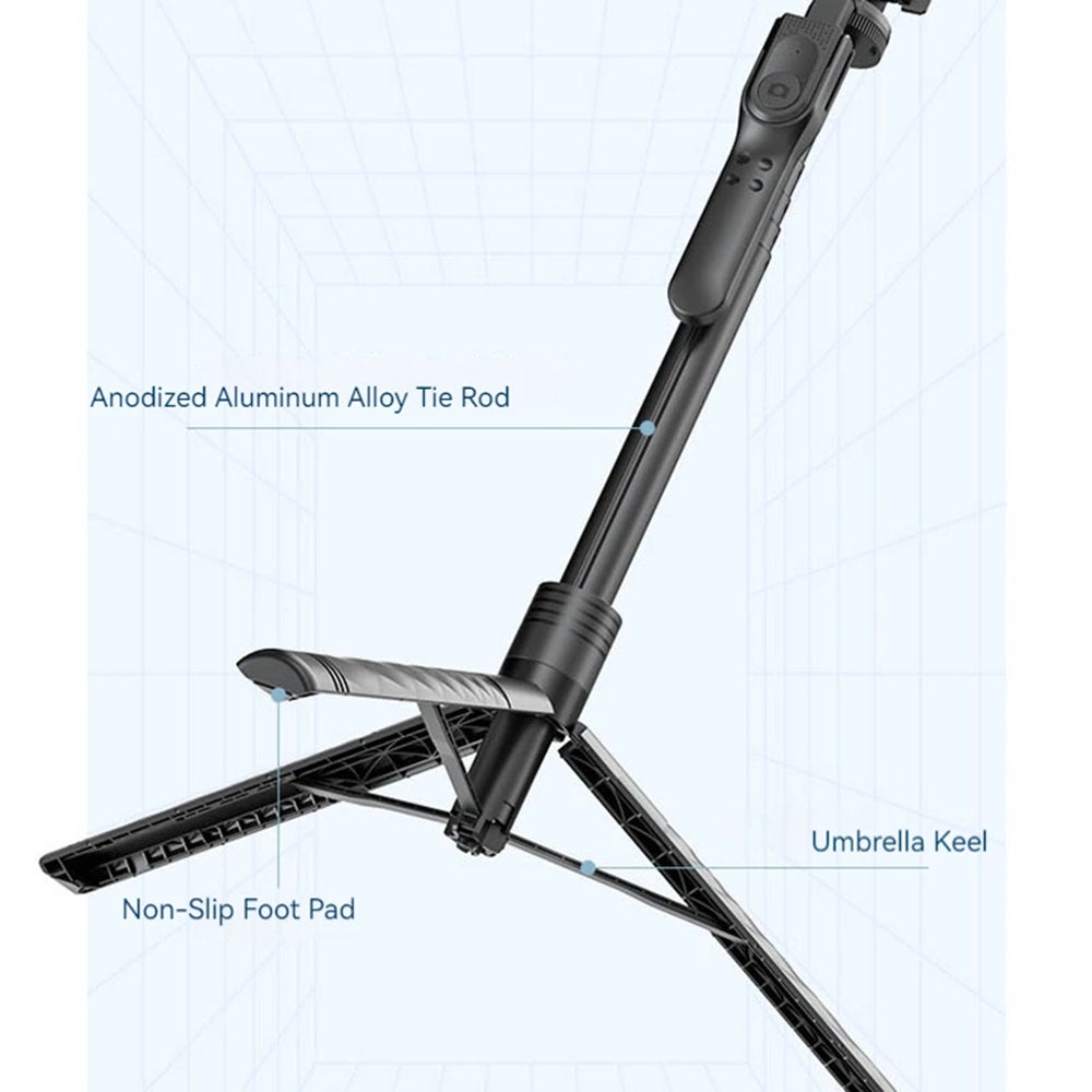 Selfie Stick Bluetooth Techsuit K28, Universal, Negru