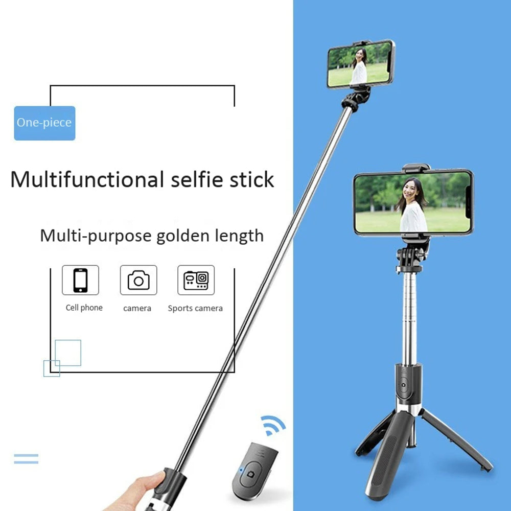 Selfie Stick Bluetooth Techsuit L02, Universal, Negru