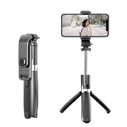 Selfie Stick Bluetooth Techsuit L02, Universal, Negru