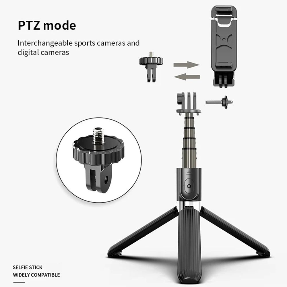 Selfie Stick Bluetooth Techsuit L03, Universal, Negru