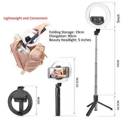 Selfie Stick Bluetooth Techsuit L07, Universal, Negru