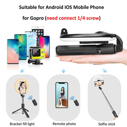 Selfie Stick Bluetooth Techsuit L07, Universal, Negru